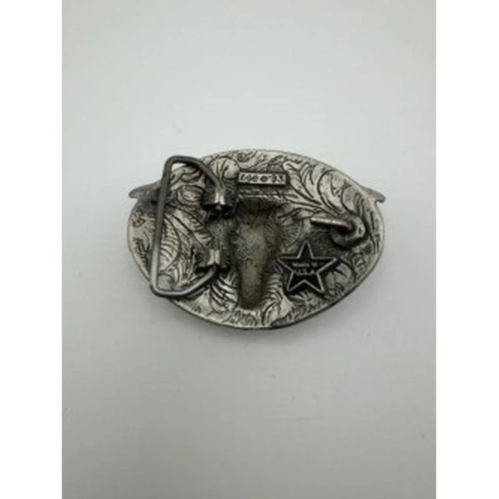 Ege Vintage Silver-Tone Longhorn Bull Belt Buckle FATHER'S DAY SALE: $10 OFF